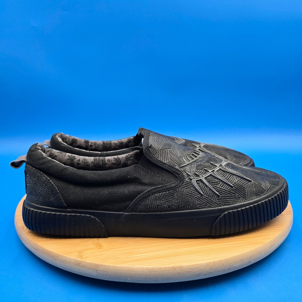 Marvel Black Panther Ground Up Mens Slip On Sneakers Black Size 9.5 MNMV42GU027